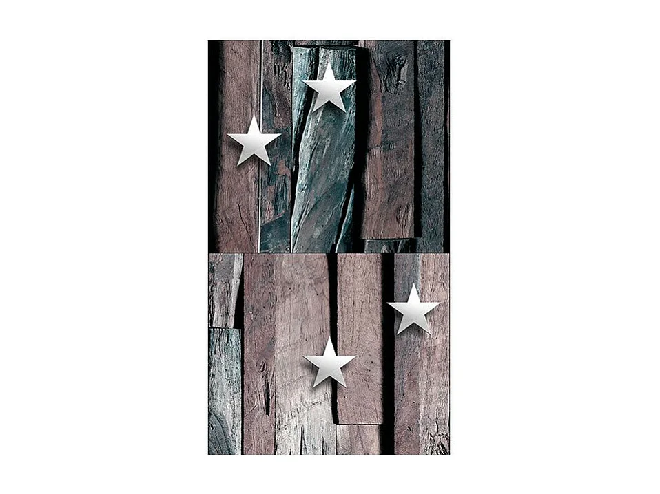 Papier Peint "Stars on Wood" 50x1000cm
