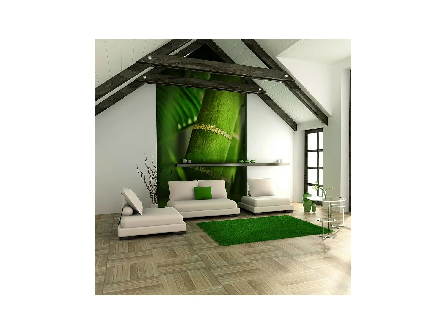 Papier Peint "Bambou Détail" 154 x 200 cm