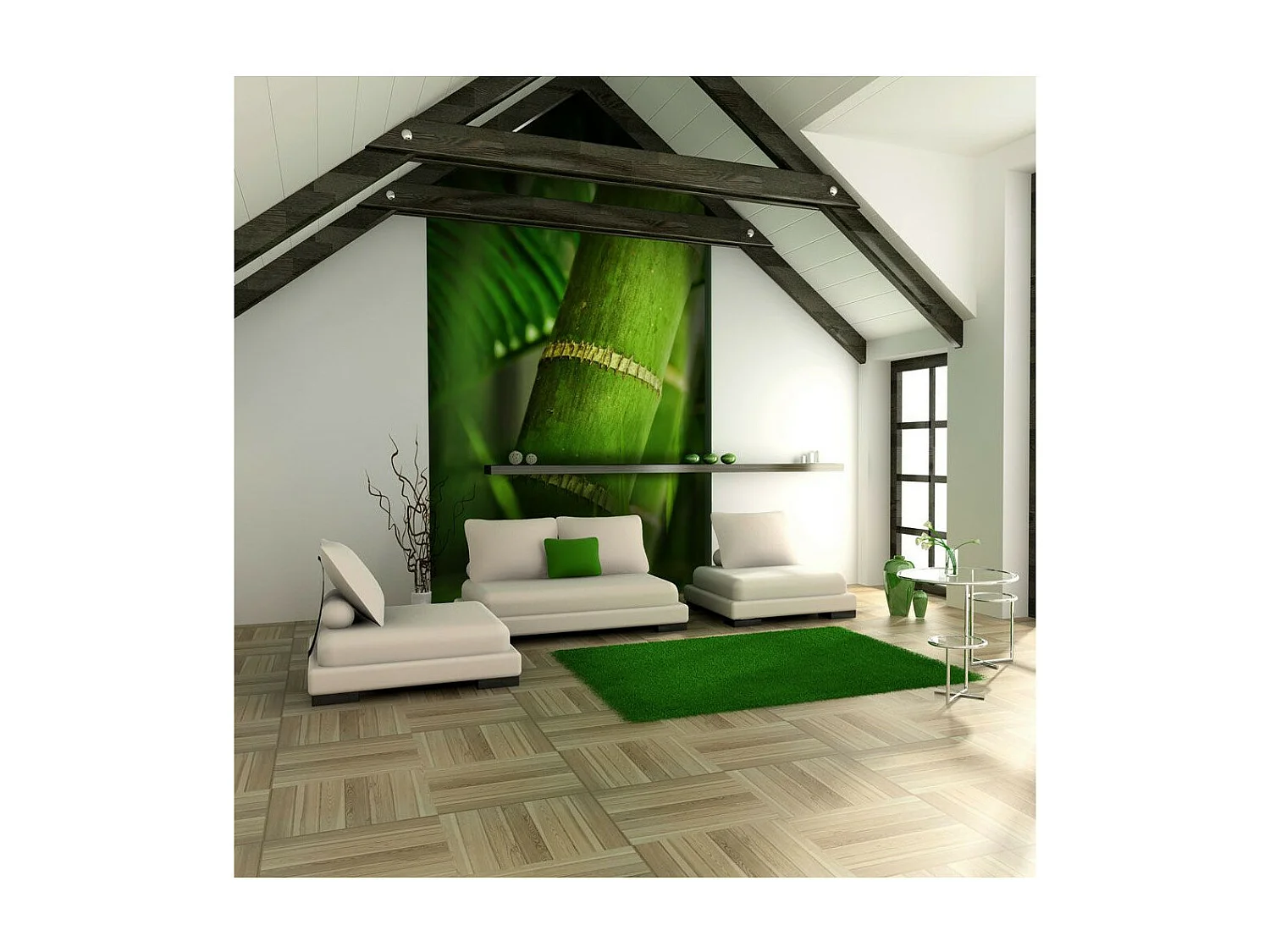 Papier Peint "Bambou Détail" 154 x 200 cm