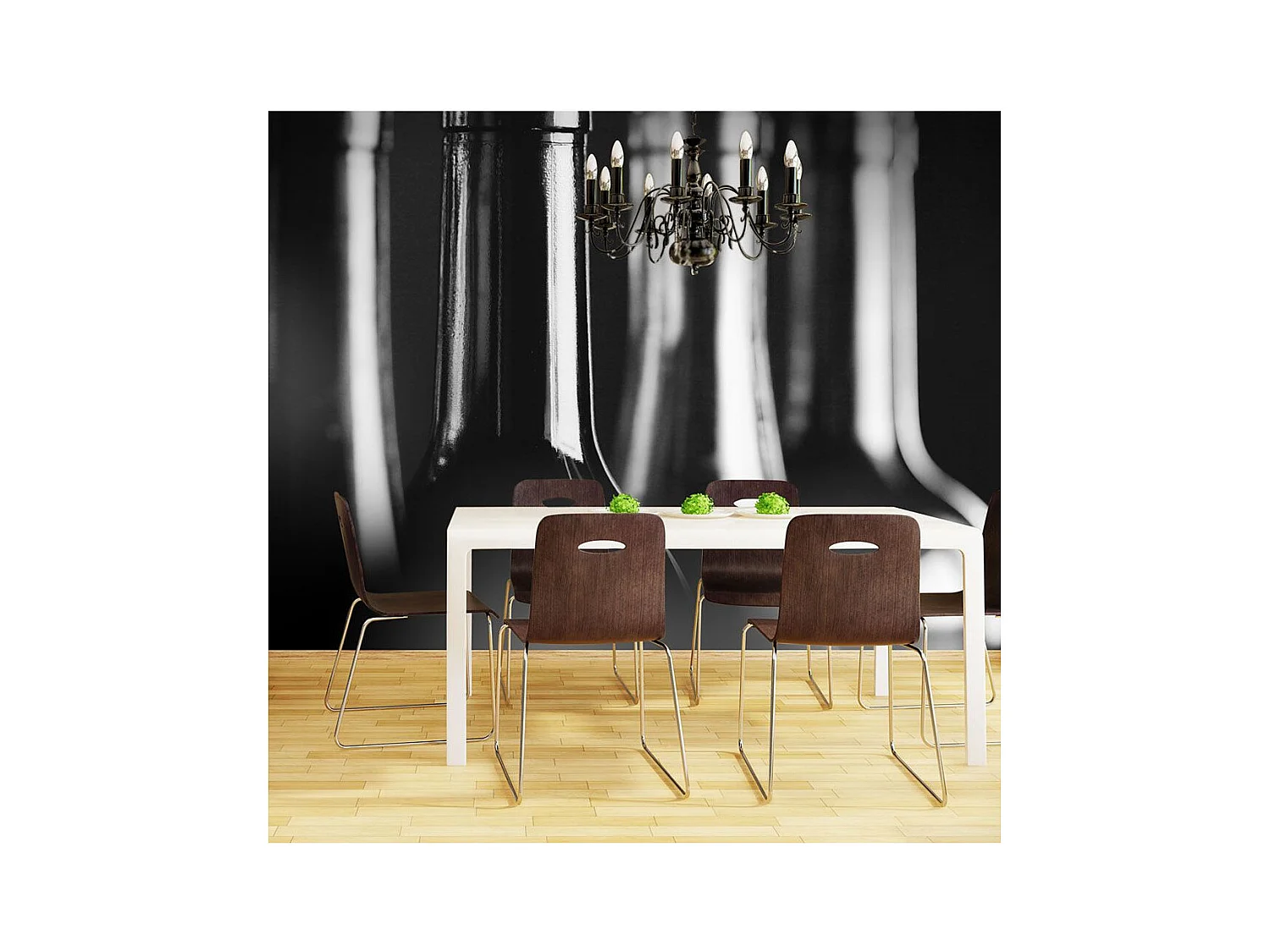 Papier Peint "Bouteilles de Vin" 231 x 300 cm