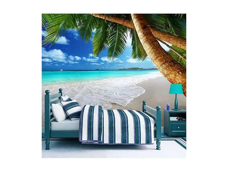 Papier Peint "Île Tropicale" 140 x 200 cm
