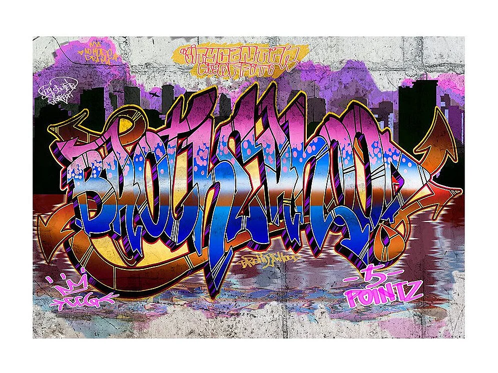 Papier Peint "Colorful Mural" 70 x 100 cm