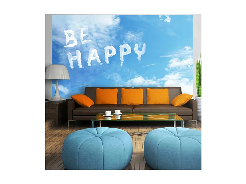 Papier Peint "Be Happy" 70 x 100 cm