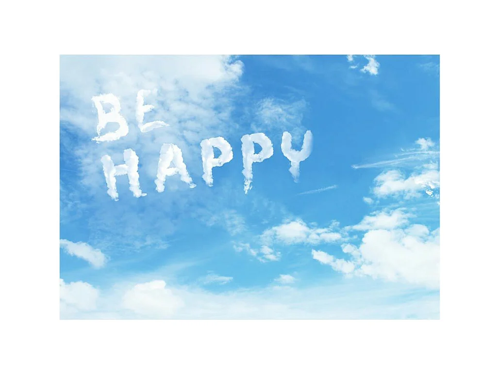 Papier Peint "Be Happy" 70 x 100 cm