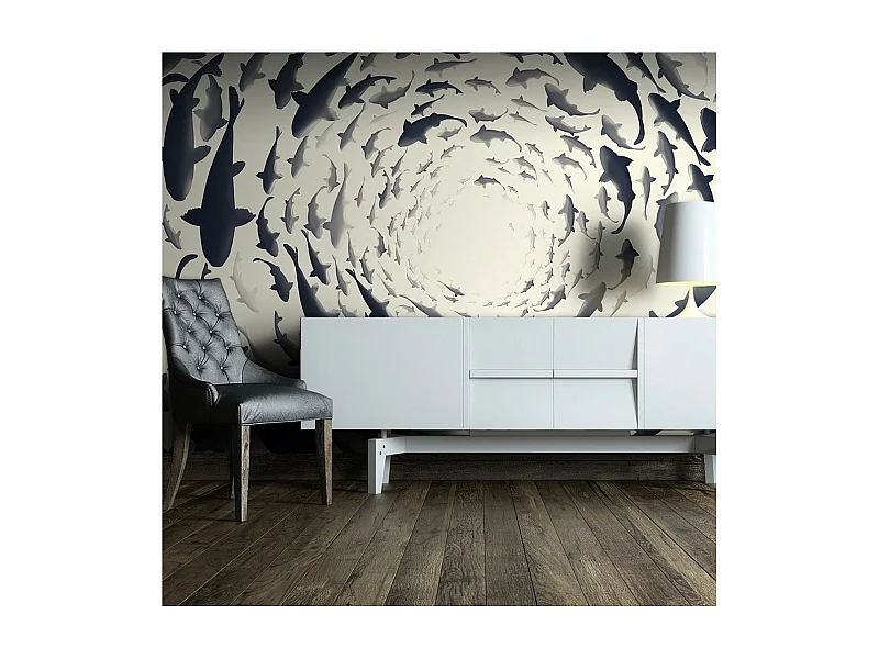 Papier Peint "Fish Swirl" 245 x 350 cm