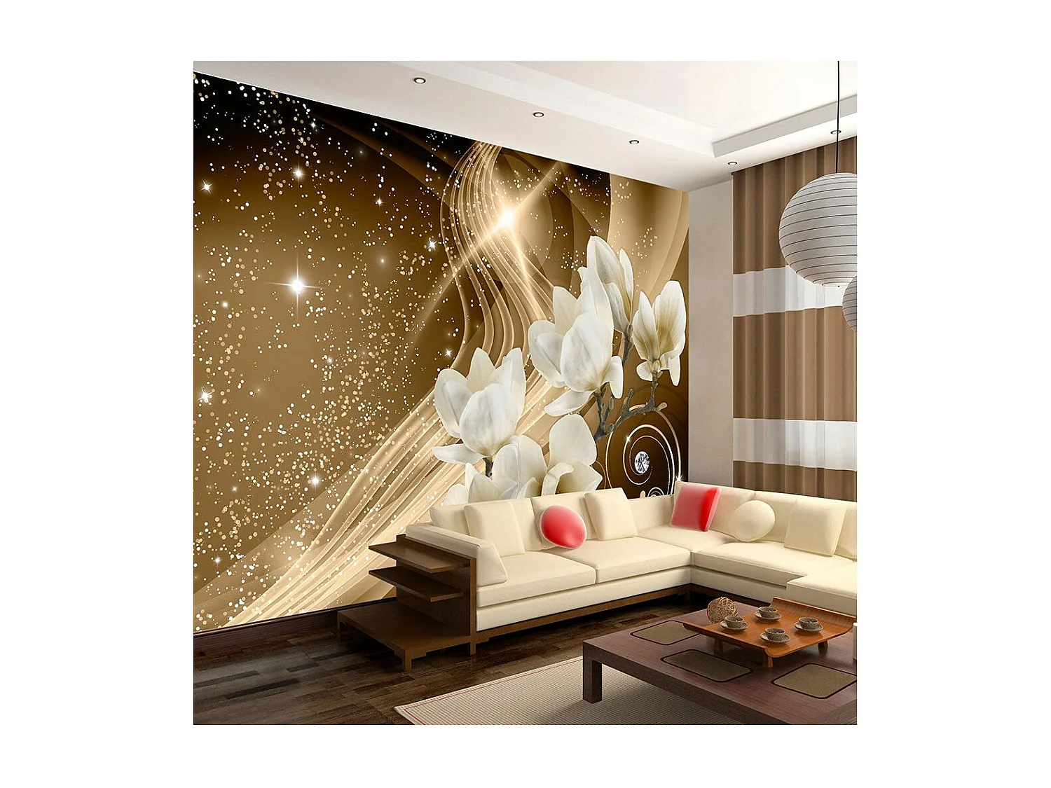 Papier Peint "Golden Milky Way" 175 x 250 cm