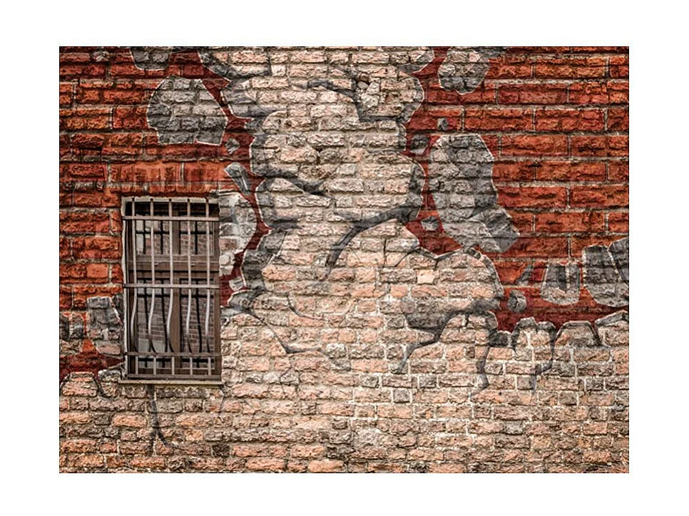 Papier Peint "Break the Wall" 154 x 200 cm