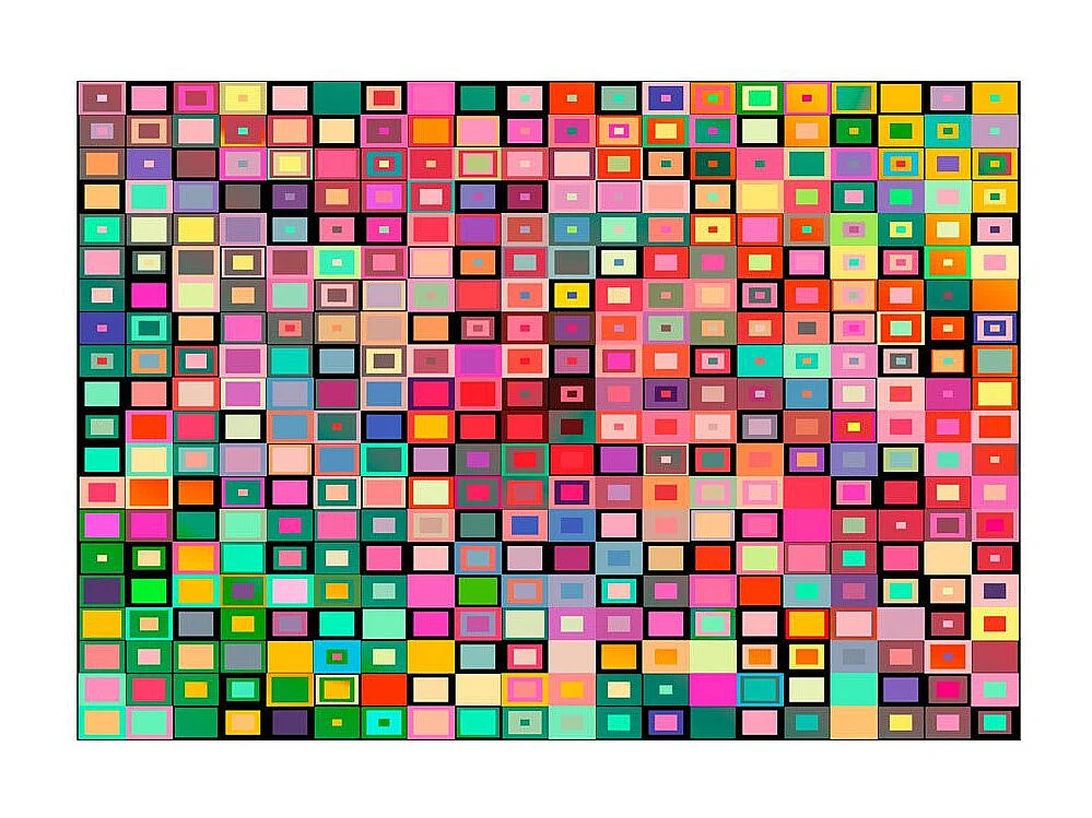 Papier Peint "Colourful Boxes" 70 x 100 cm