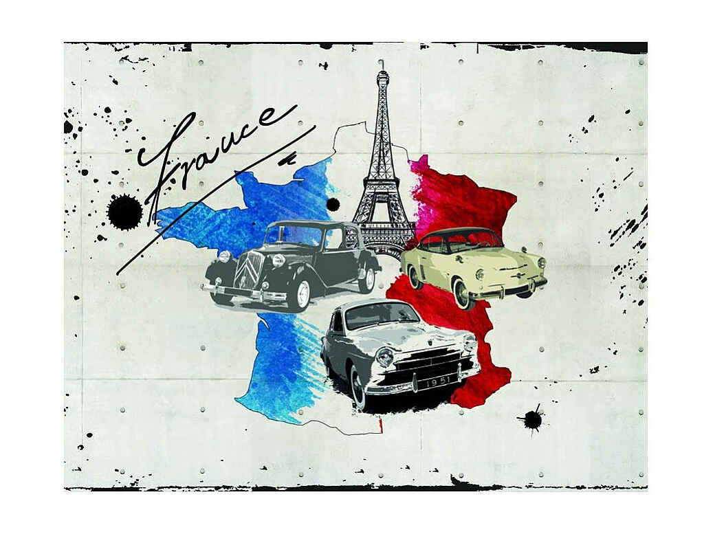 Papier Peint "Admirer of Cars France" 154 x 200 cm
