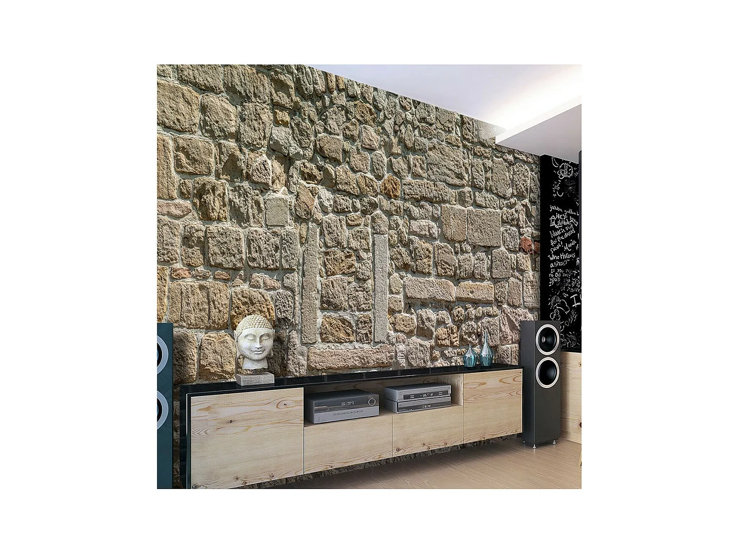 Papier Peint "Wall From Stones" 70 x 100 cm