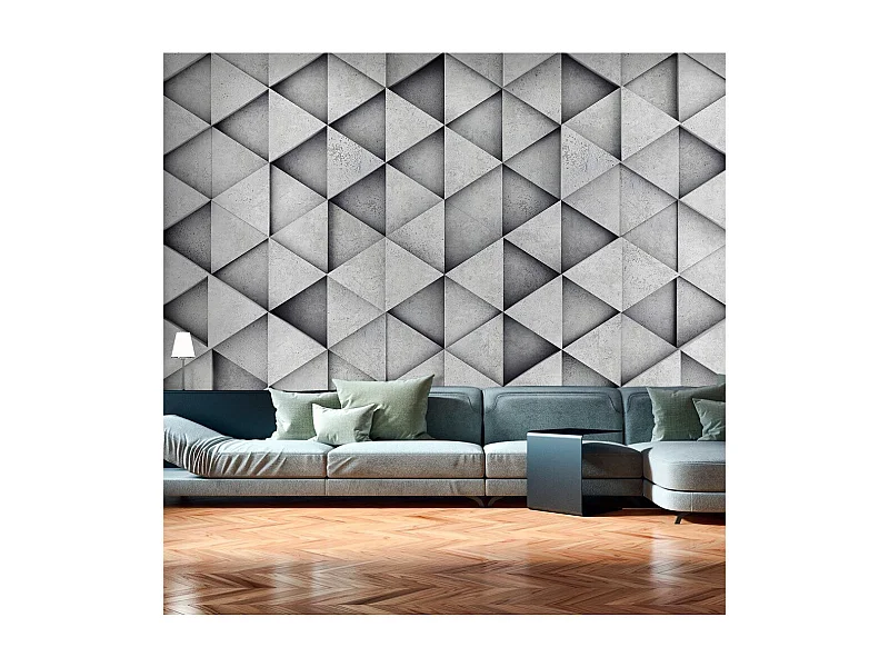 Papier Peint "Grey Triangles" 210 x 300 cm