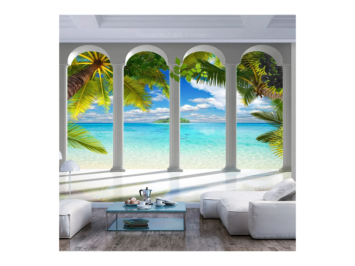 Papier Peint "Sea Behind Columns" 210 x 300 cm