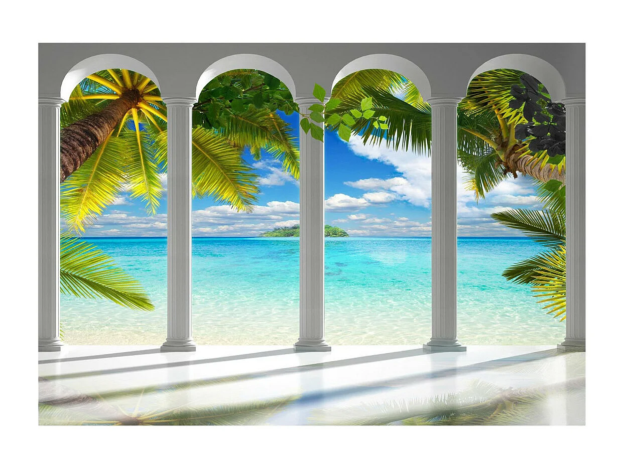 Papier Peint "Sea Behind Columns" 210 x 300 cm