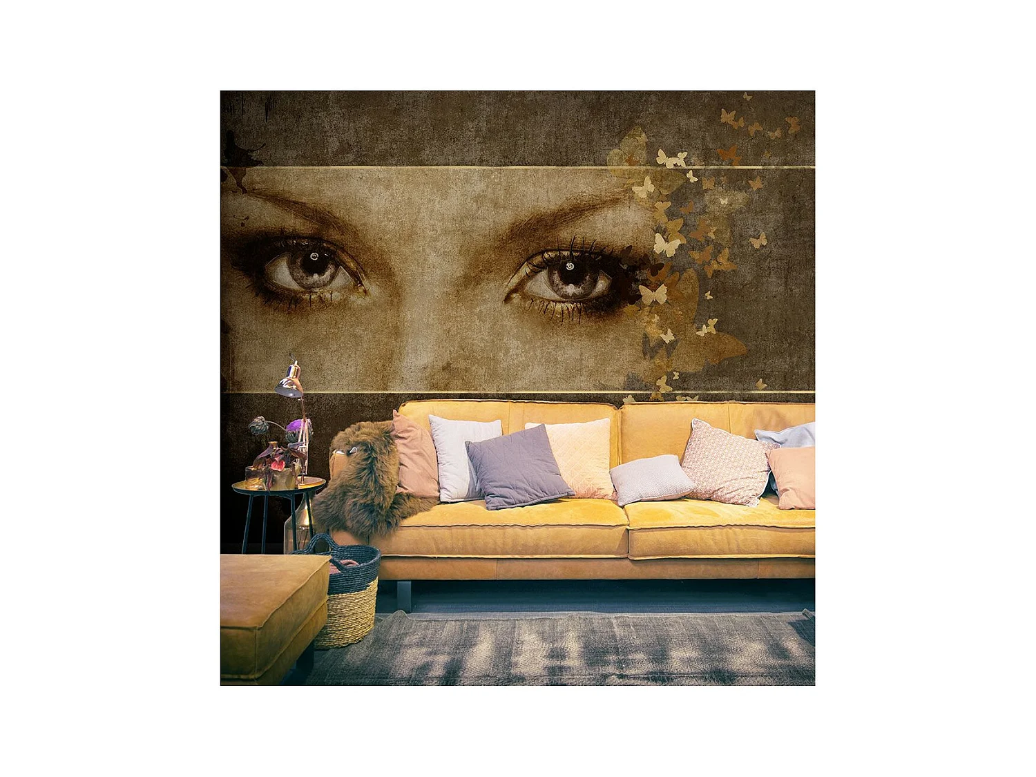 Papier Peint "Femme & Papillons" 270 x 350 cm