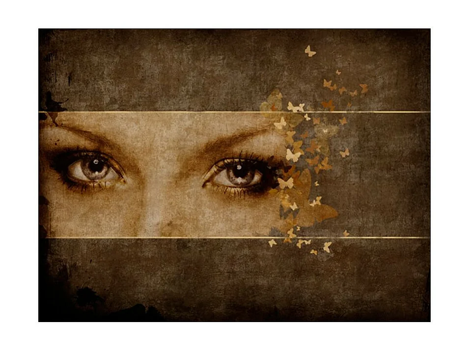 Papier Peint "Femme & Papillons" 270 x 350 cm