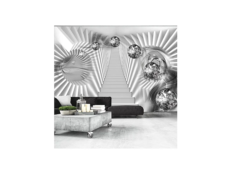Papier Peint "Escalier en Argent" 140 x 200 cm
