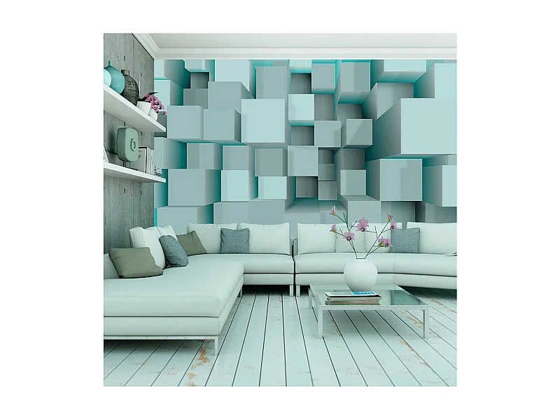 Papier Peint "Blue Puzzle" 105 x 150 cm