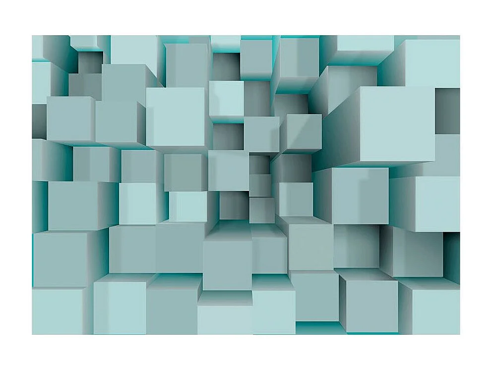 Papier Peint "Blue Puzzle" 105 x 150 cm