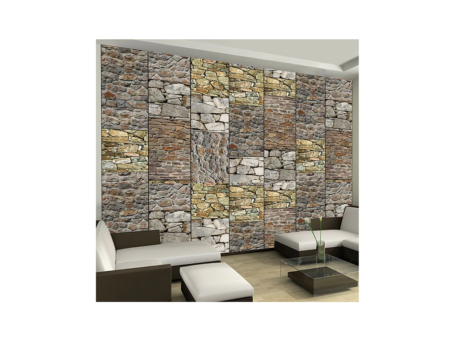 Papier Peint "Puzzle with Stones" 50x1000cm