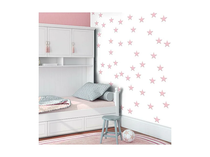 Papier Peint "Pink Stars" 50x1000cm