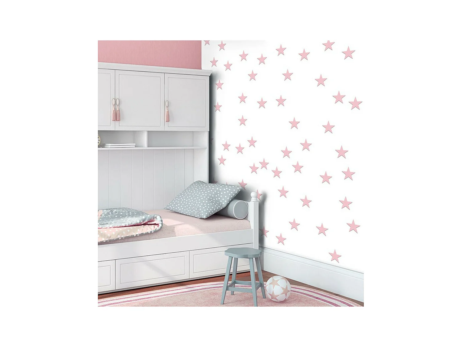 Papier Peint "Pink Stars" 50x1000cm