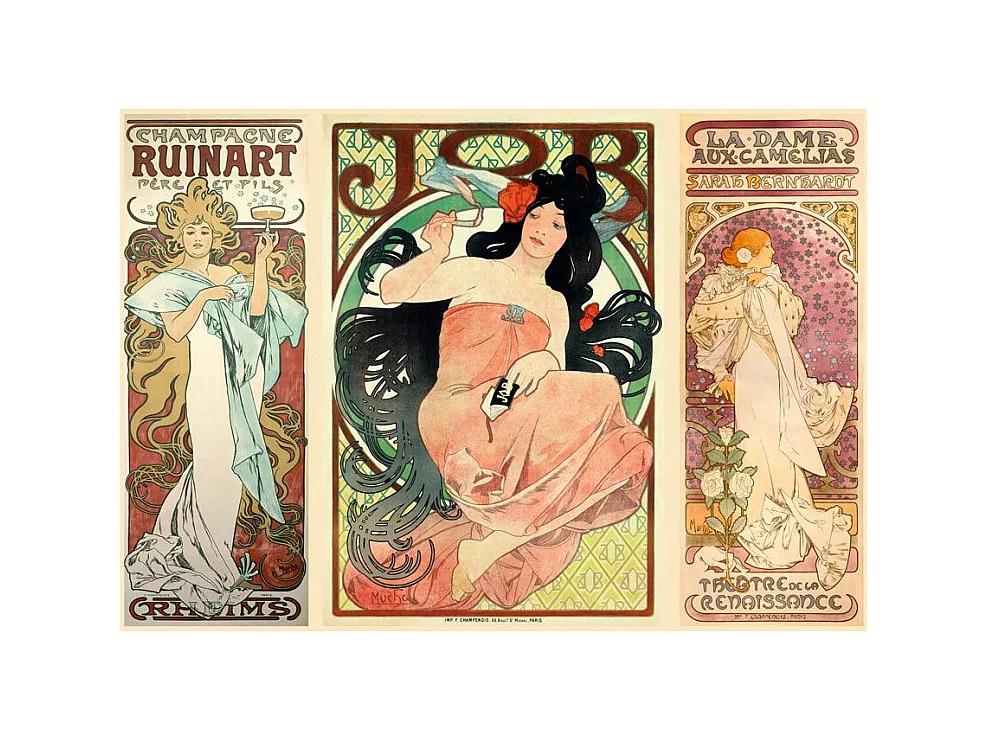 Papier Peint "Alphonse Mucha Women's" 280 x 400 cm