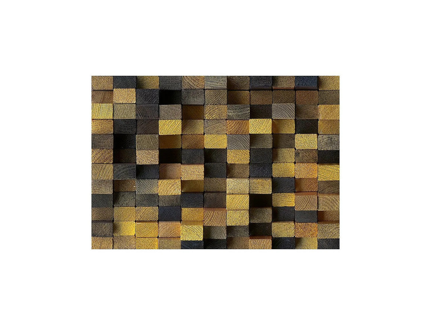 Papier Peint "Wooden Cubes" 105 x 150 cm