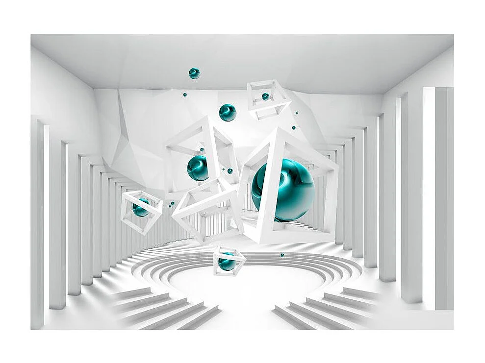 Papier Peint "Corridor of Geometry" 105 x 150 cm