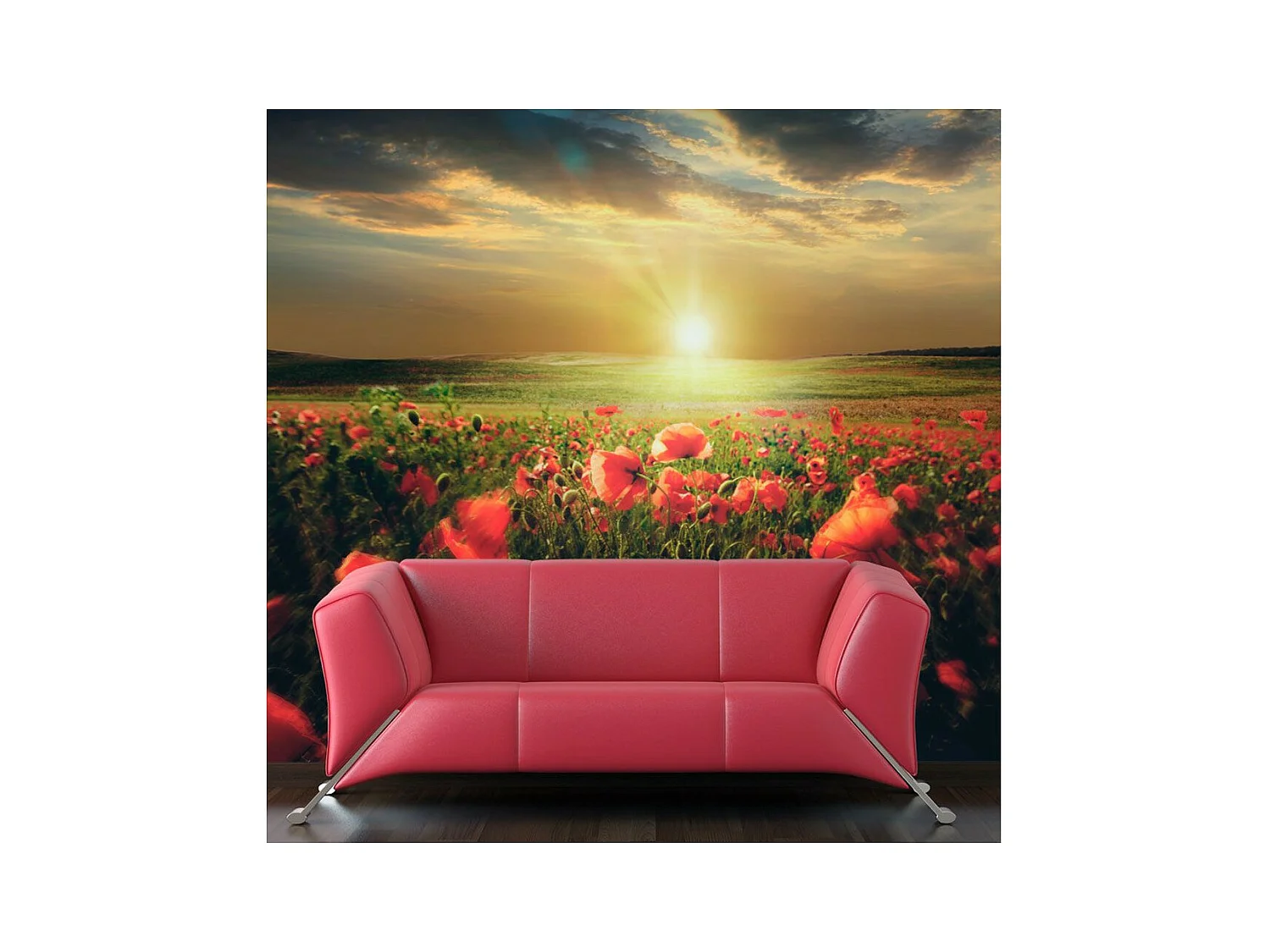 Papier Peint "Morning on the Poppy Meadow" 154 x 200 cm