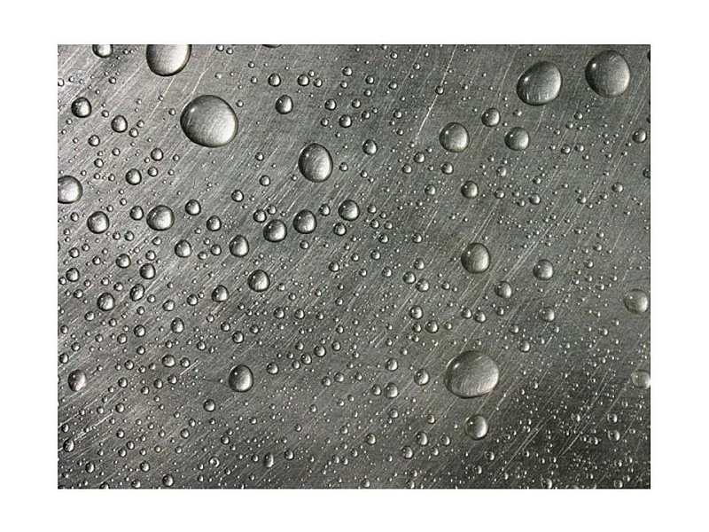 Papier Peint "Surface en Acier avec Gouttes D'eau" 270 x 350 cm