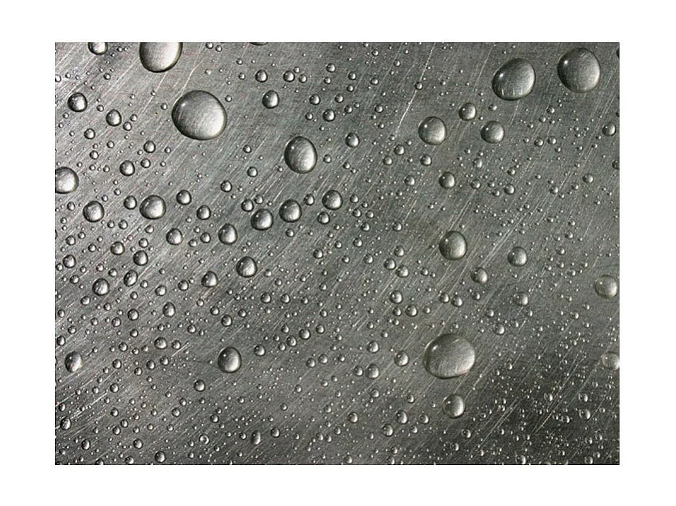 Papier Peint "Surface en Acier avec Gouttes D'eau" 270 x 350 cm