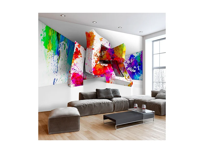 Papier Peint "Three Dimensional Shapes" 70 x 100 cm