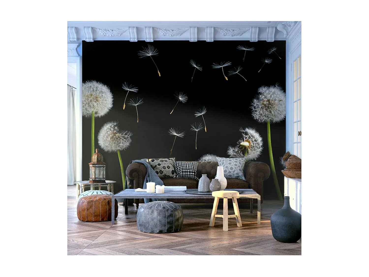 Papier Peint "Pissenlits au Vent" 270 x 350 cm