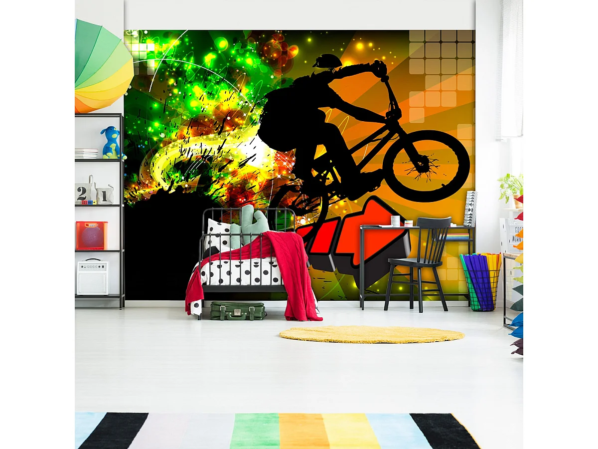 Papier Peint "Bicycle Tricks" 105 x 150 cm