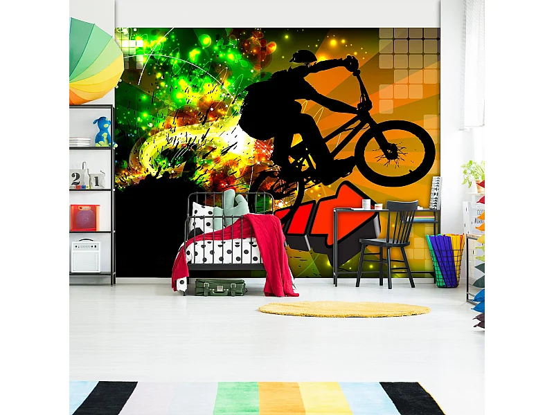 Papier Peint "Bicycle Tricks" 105 x 150 cm