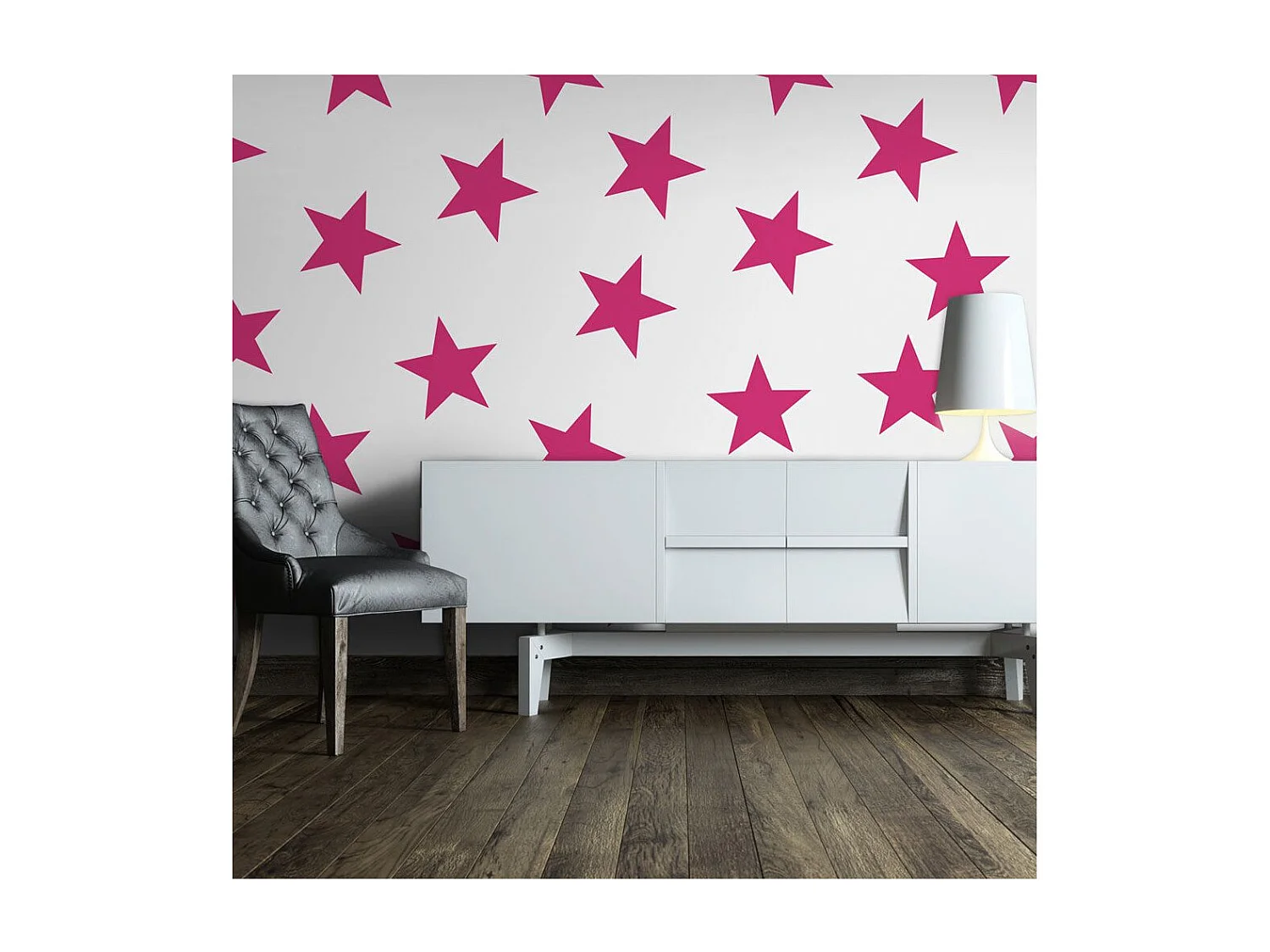 Papier Peint "Pink Star" 70 x 100 cm