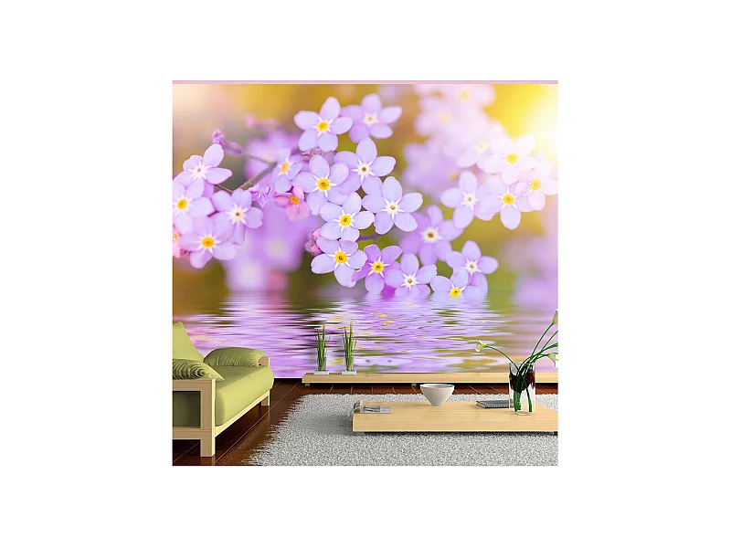 Papier Peint "Violet Petals in Bloom" 105 x 150 cm