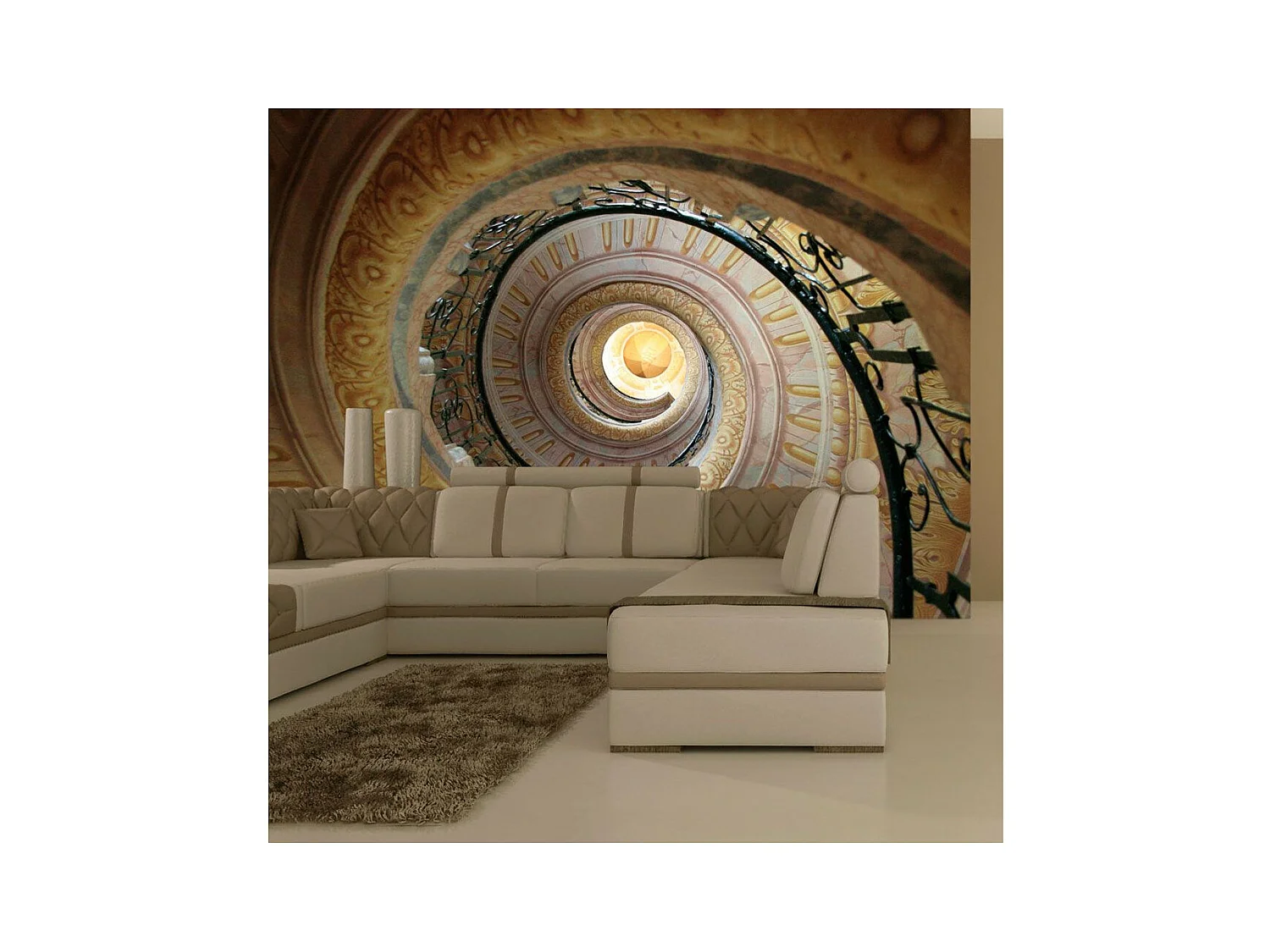 Papier Peint "Decorative Spiral Stairs" 154 x 200 cm