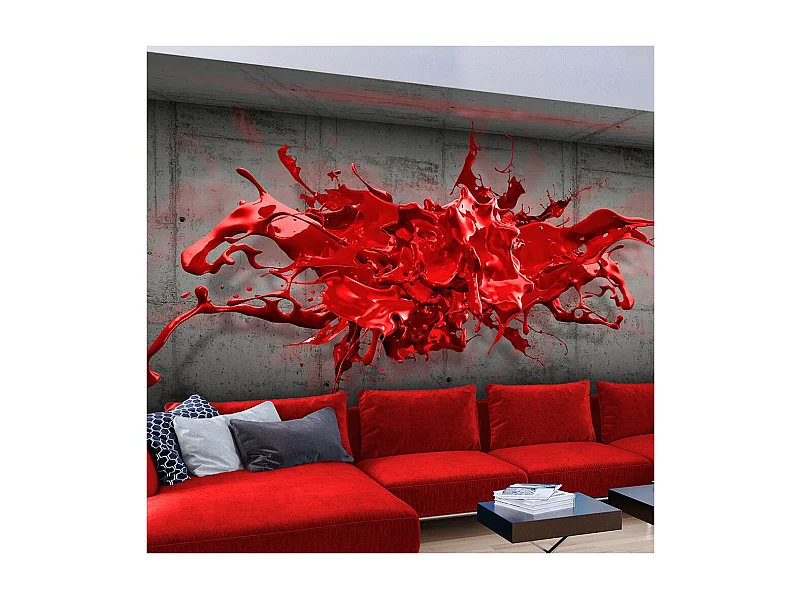 Papier Peint "Red Ink Blot" 210 x 300 cm