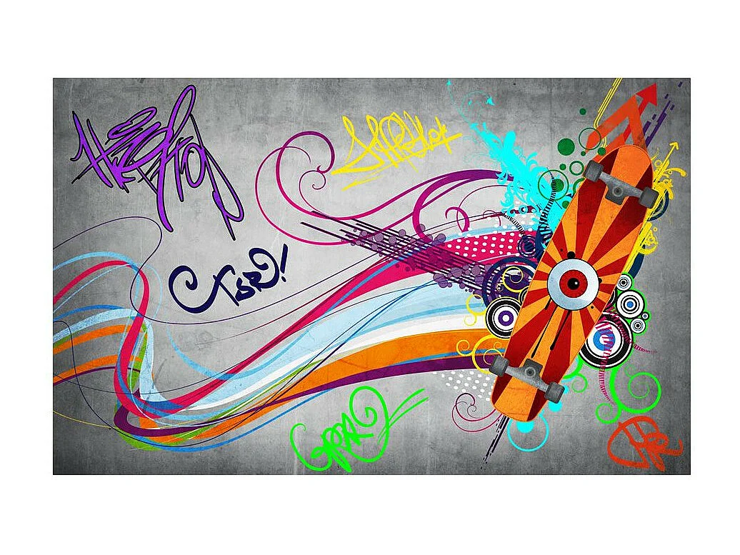 Papier Peint "Skateboard" 175 x 250 cm