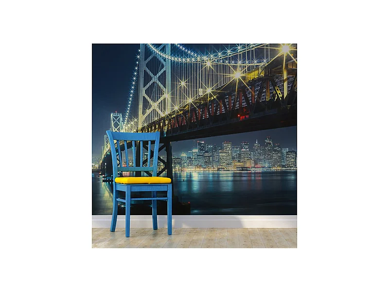 Papier Peint "Bay Bridge at Night" 270 x 350 cm