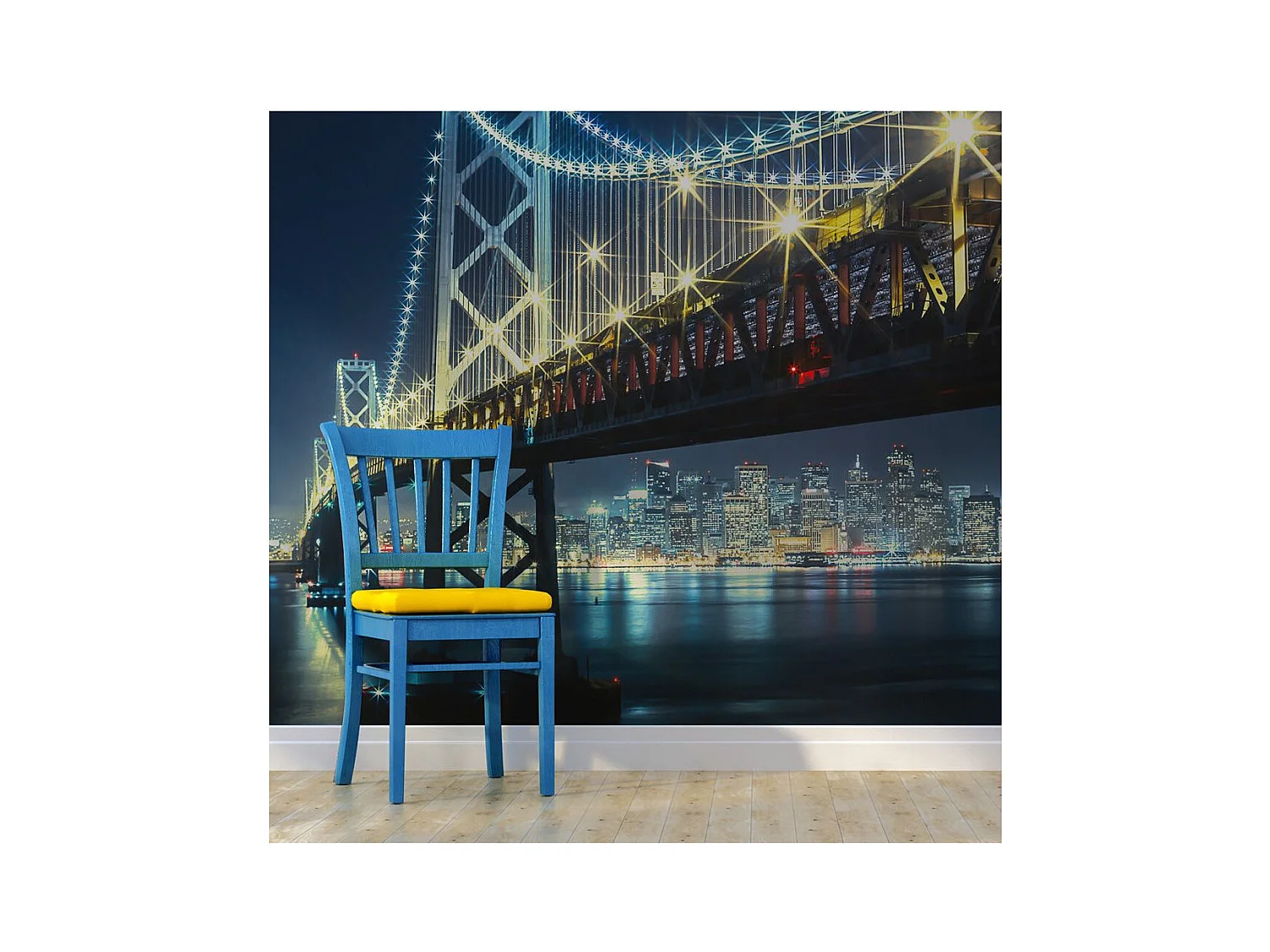 Papier Peint "Bay Bridge at Night" 270 x 350 cm