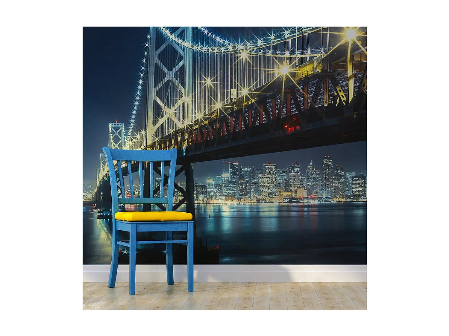 Papier Peint "Bay Bridge at Night" 270 x 350 cm