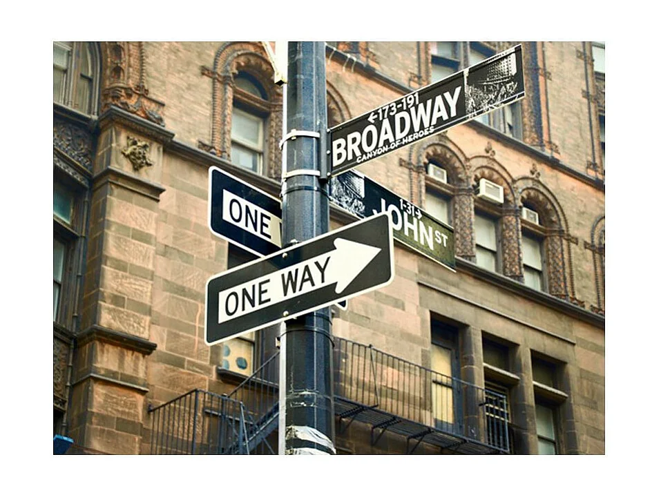 Papier Peint "Tous Les Chemins Mènent à Broadway" 154 x 200 cm