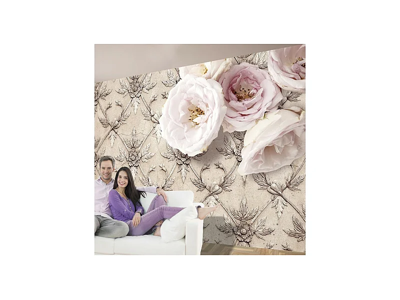Papier Peint "Romantic Beige" 245 x 350 cm