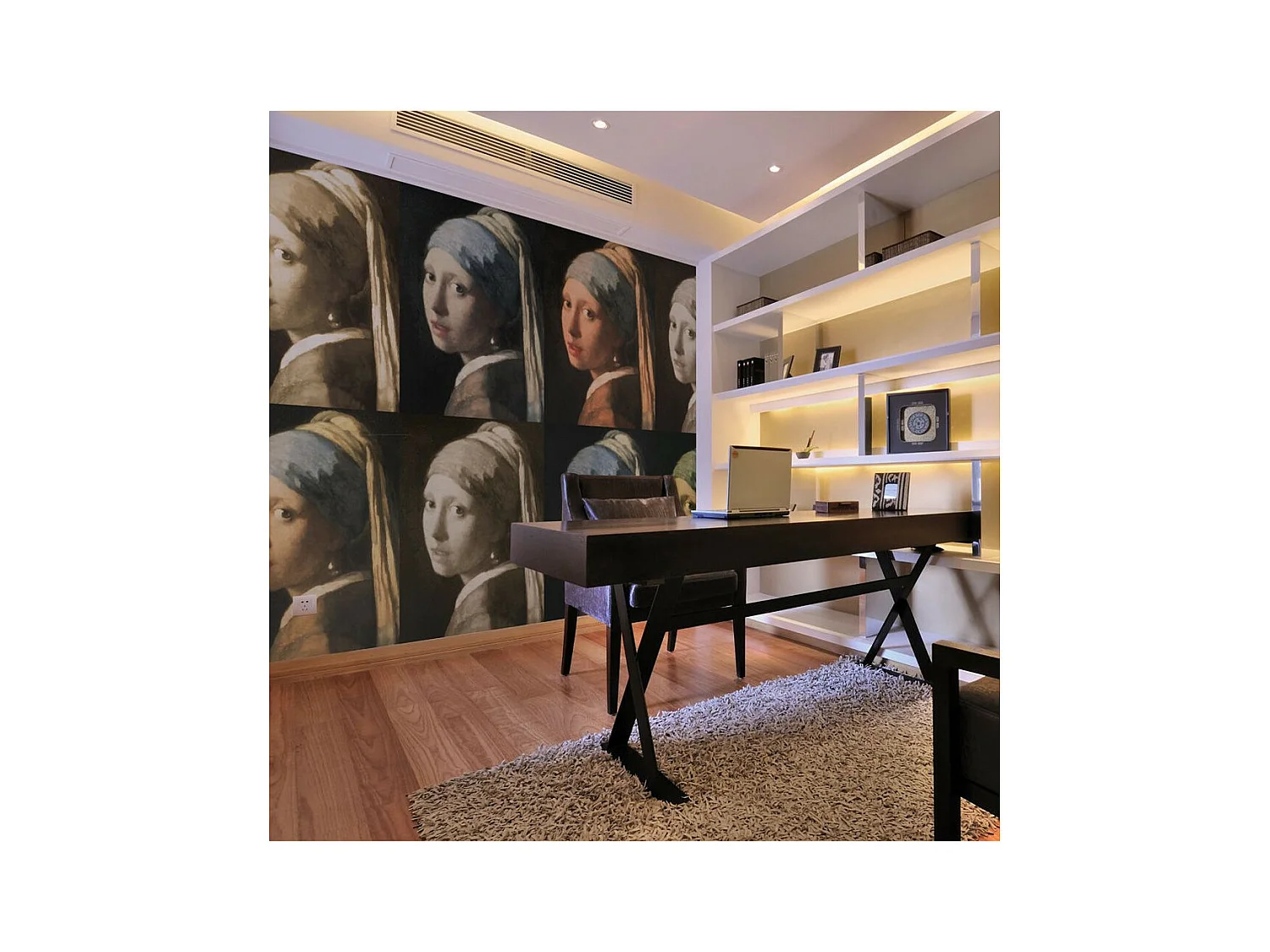 Papier Peint "Girl with a Pearl Earring Pop Art" 231 x 300 cm