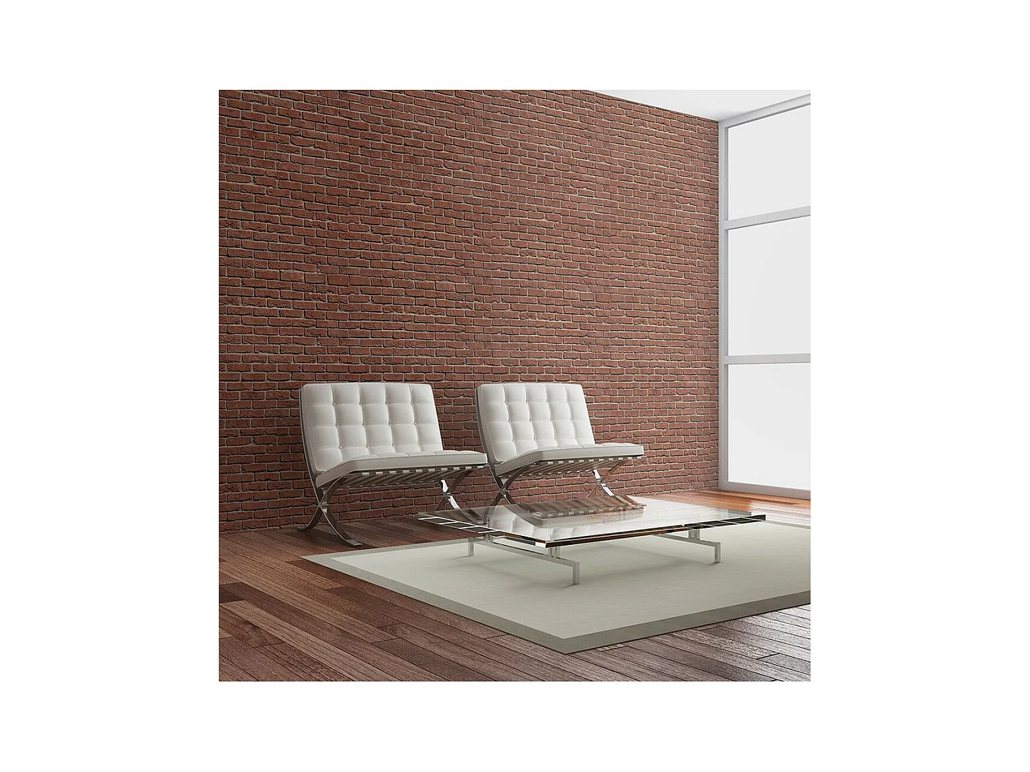 Papier Peint "Brick Simple Design" 231 x 300 cm