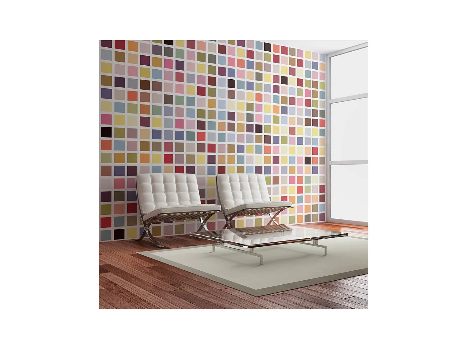 Papier Peint "Mosaïque de Couleurs" 154 x 200 cm