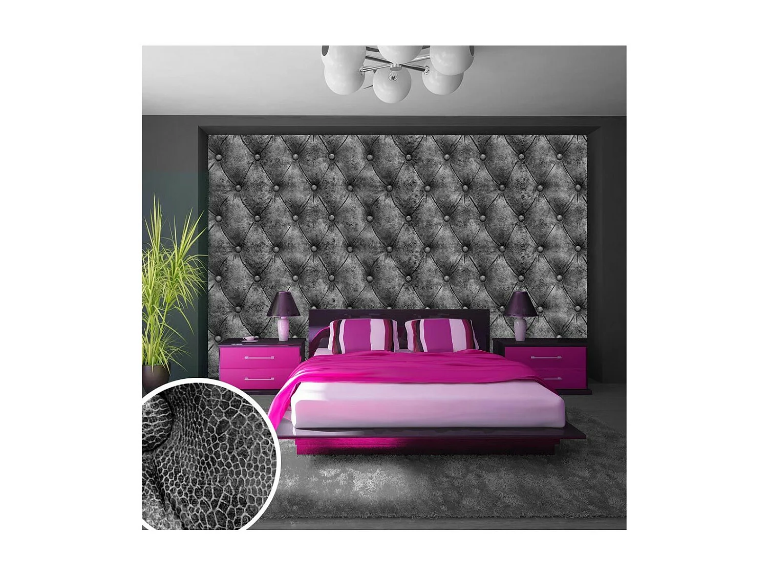 Papier Peint "Gray Rhombuses" 175 x 250 cm