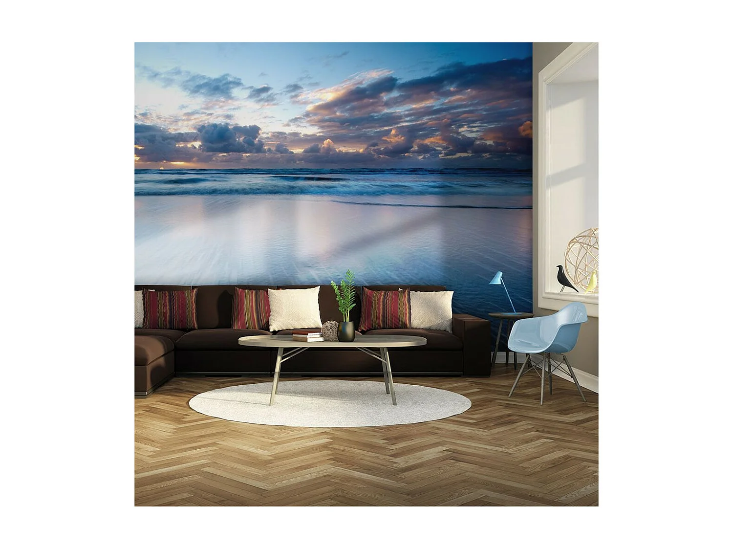 Papier Peint "Bleu, Bleu Océan" 231 x 300 cm